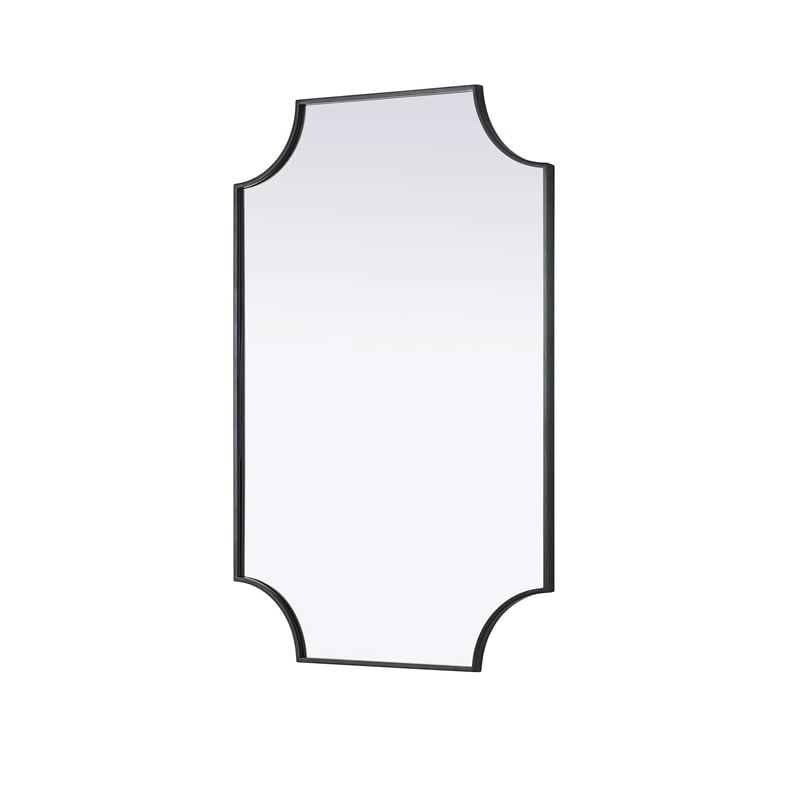 Elegant Kitchen and Bath Notched Metal Mirror 27X42