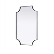 Elegant Kitchen and Bath Notched Metal Mirror 27X42