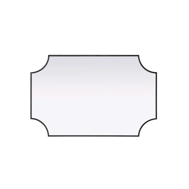 Elegant Kitchen and Bath Notched Metal Mirror 27X42