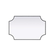 Elegant Kitchen and Bath Notched Metal Mirror 27X42