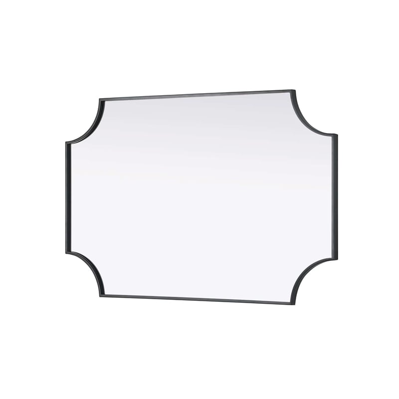 Elegant Kitchen and Bath Notched Metal Mirror 27X42