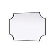 Elegant Kitchen and Bath Notched Metal Mirror 27X42