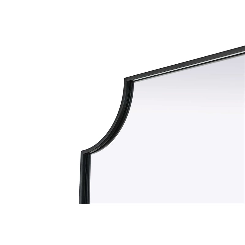 Elegant Kitchen and Bath Notched Metal Mirror 27X42