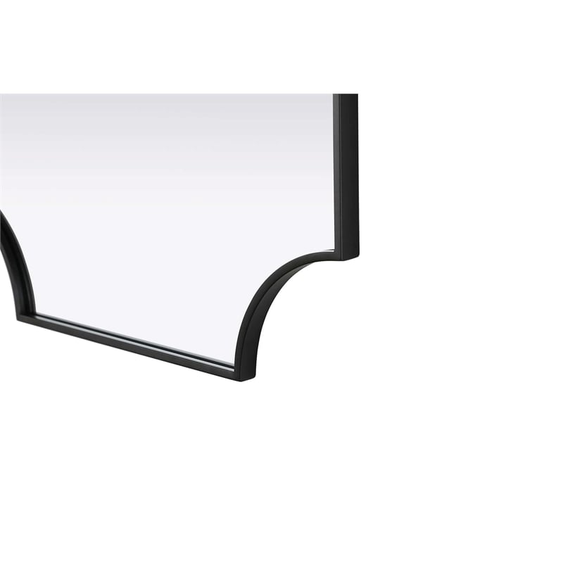 Elegant Kitchen and Bath Notched Metal Mirror 27X42