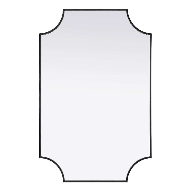 Elegant Kitchen and Bath Notched Metal Mirror 27X42