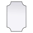 Elegant Kitchen and Bath Notched Metal Mirror 27X42