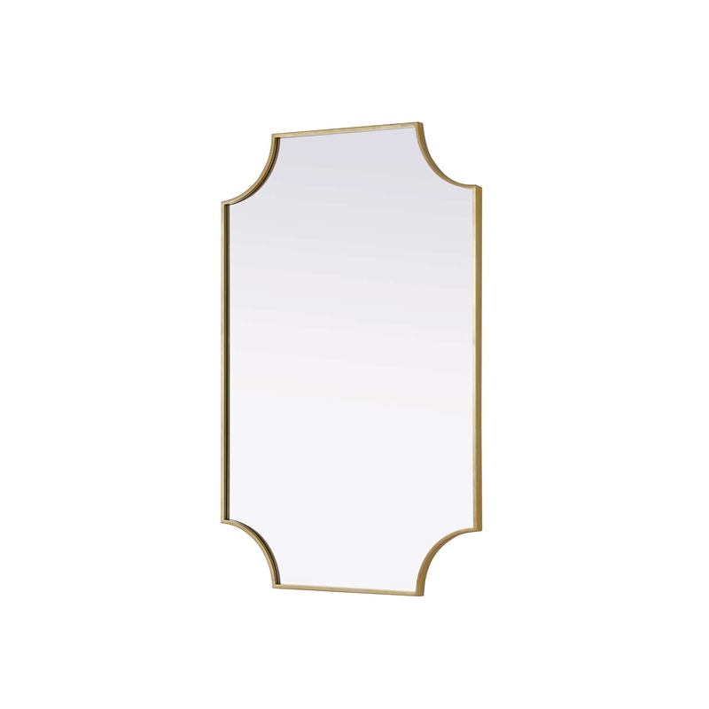 Elegant Kitchen and Bath Notched Metal Mirror 27X42