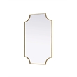 Elegant Kitchen and Bath Notched Metal Mirror 27X42