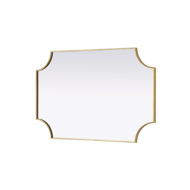 Elegant Kitchen and Bath Notched Metal Mirror 27X42