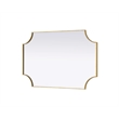 Elegant Kitchen and Bath Notched Metal Mirror 27X42