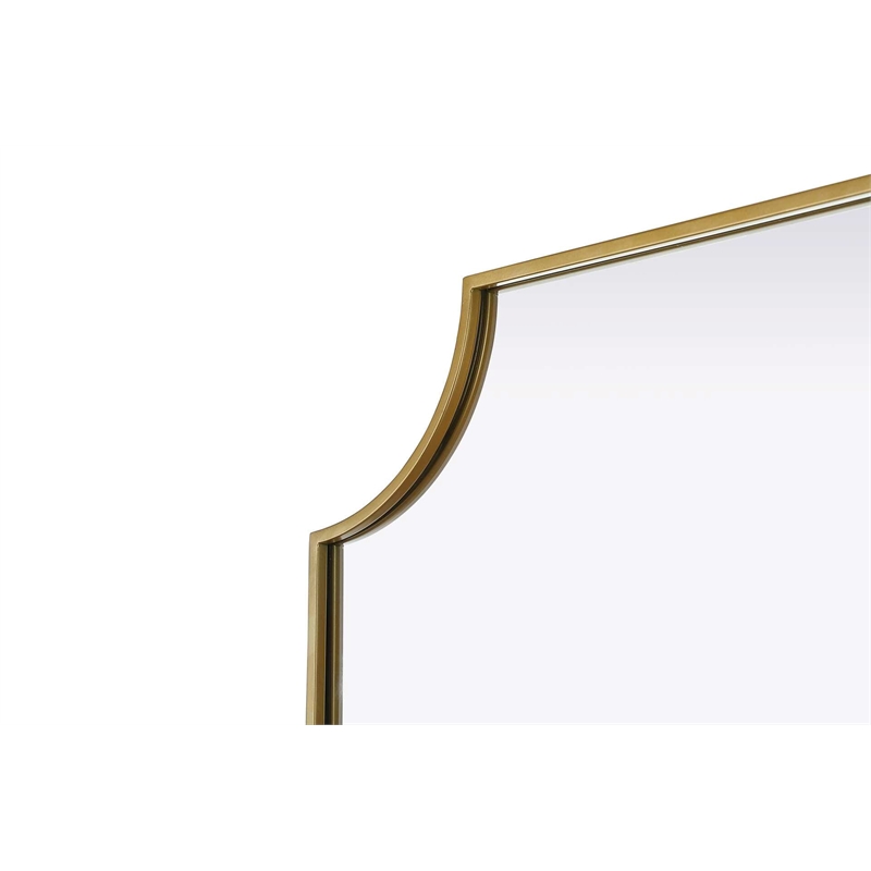 Elegant Kitchen and Bath Notched Metal Mirror 27X42