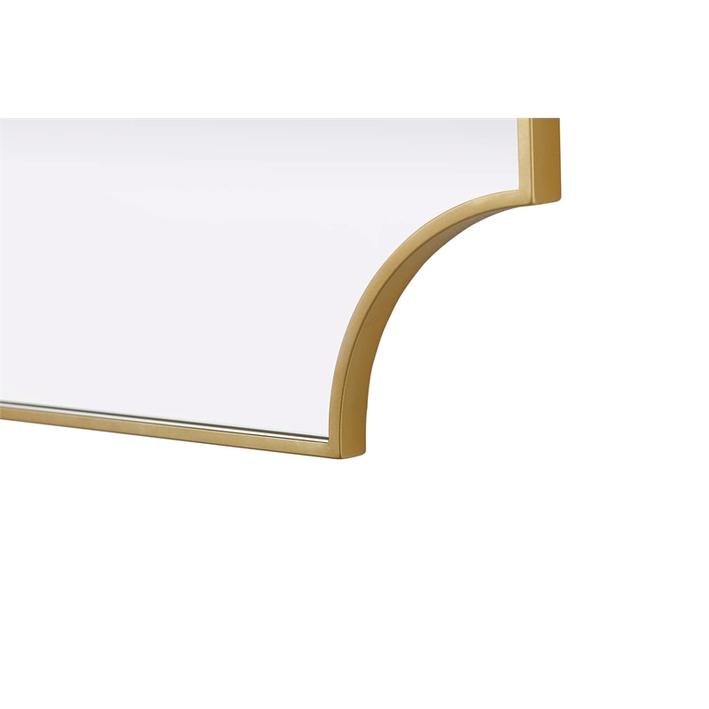 Elegant Kitchen and Bath Notched Metal Mirror 27X42