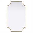 Elegant Kitchen and Bath Notched Metal Mirror 27X42