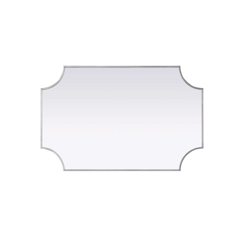 Elegant Kitchen and Bath Notched Metal Mirror 27X42