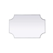 Elegant Kitchen and Bath Notched Metal Mirror 27X42