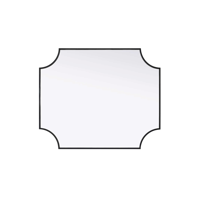 Elegant Kitchen and Bath Notched Metal Mirror 30X36