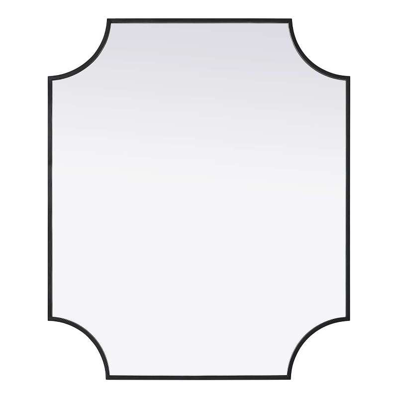 Elegant Kitchen and Bath Notched Metal Mirror 30X36