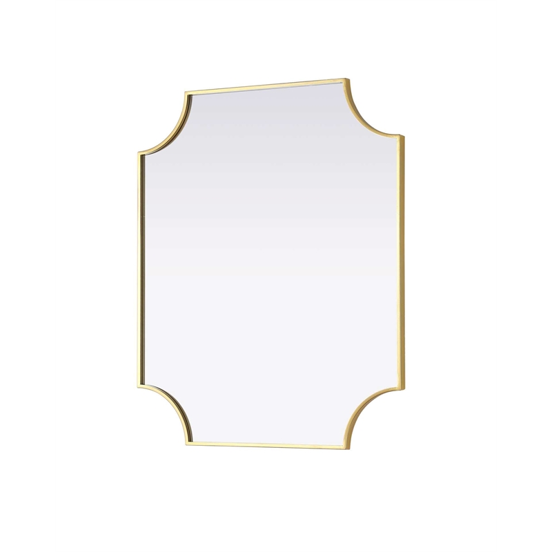 Elegant Kitchen and Bath Notched Metal Mirror 30X36