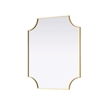 Elegant Kitchen and Bath Notched Metal Mirror 30X36