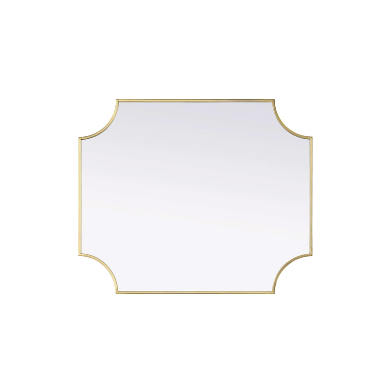 Elegant Kitchen and Bath Notched Metal Mirror 30X36