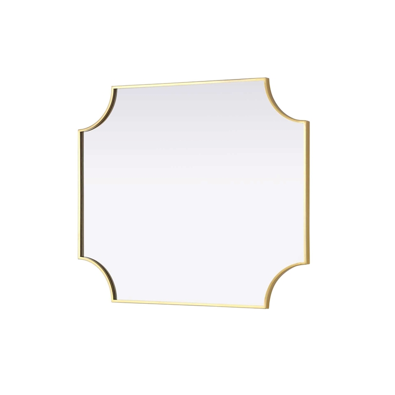 Elegant Kitchen and Bath Notched Metal Mirror 30X36