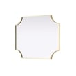 Elegant Kitchen and Bath Notched Metal Mirror 30X36