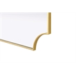 Elegant Kitchen and Bath Notched Metal Mirror 30X36