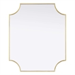 Elegant Kitchen and Bath Notched Metal Mirror 30X36
