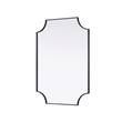 Elegant Kitchen and Bath Notched Metal Mirror 30X42