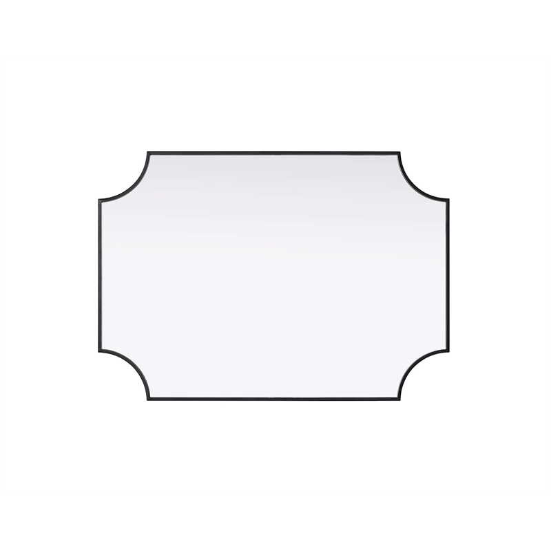 Elegant Kitchen and Bath Notched Metal Mirror 30X42