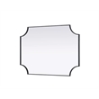 Elegant Kitchen and Bath Notched Metal Mirror 30X42