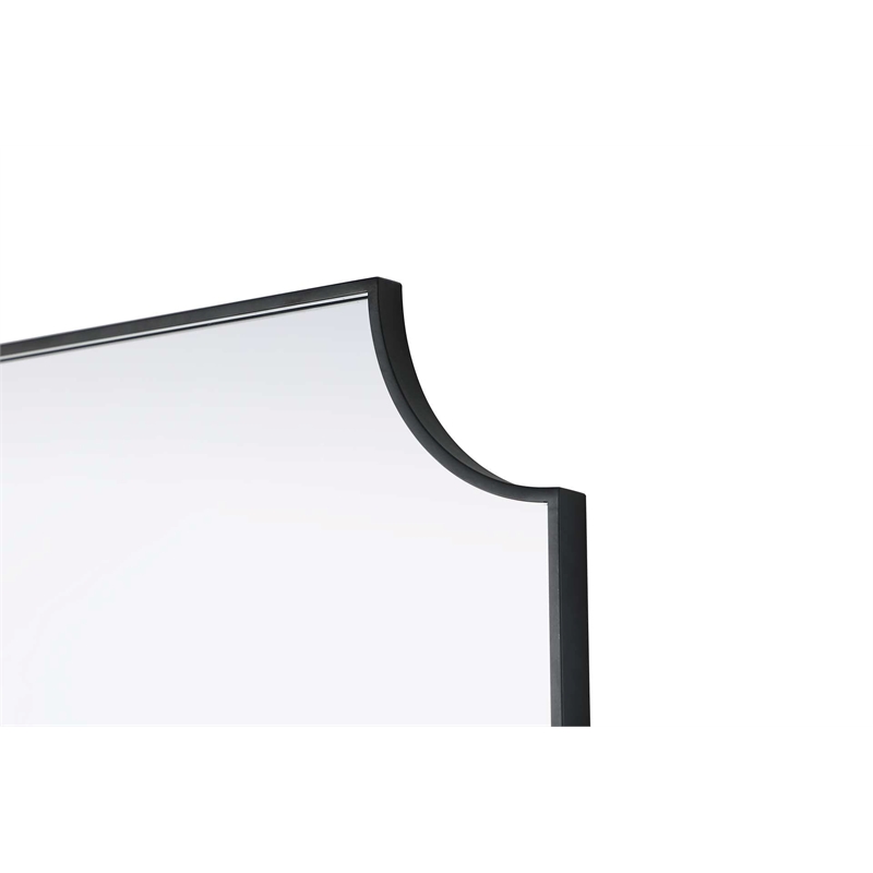 Elegant Kitchen and Bath Notched Metal Mirror 30X42