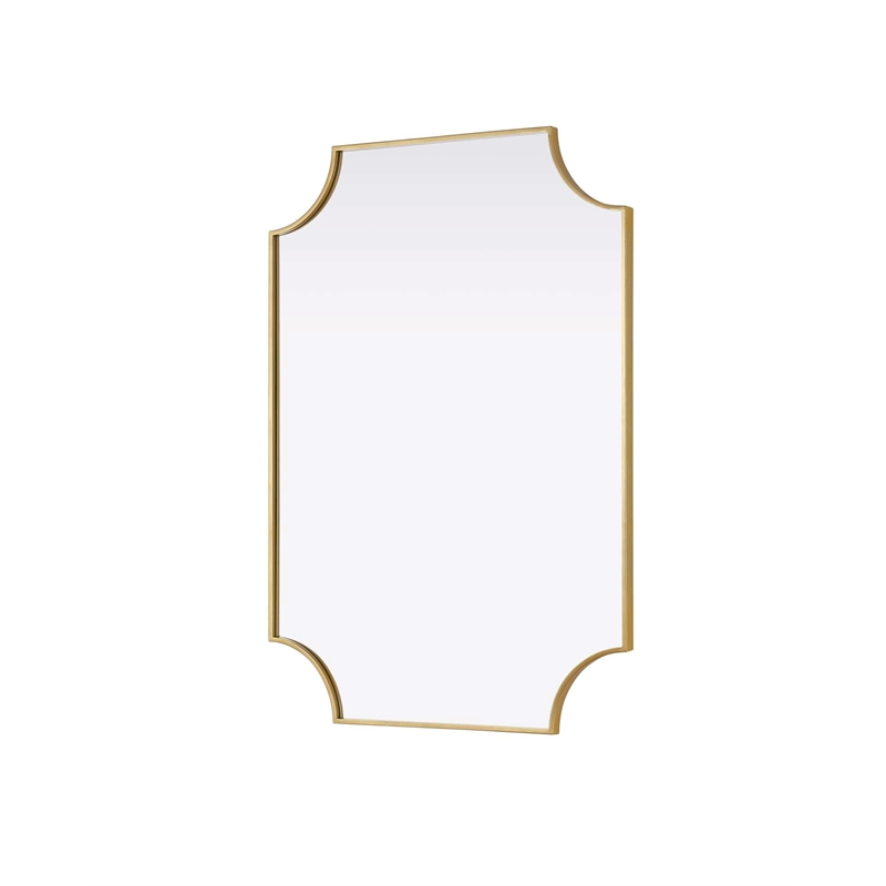 Elegant Kitchen and Bath Notched Metal Mirror 30X42
