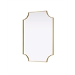 Elegant Kitchen and Bath Notched Metal Mirror 30X42