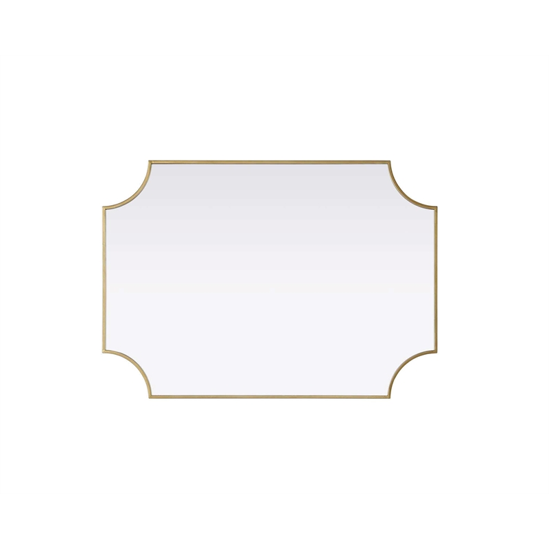 Elegant Kitchen and Bath Notched Metal Mirror 30X42