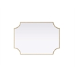 Elegant Kitchen and Bath Notched Metal Mirror 30X42