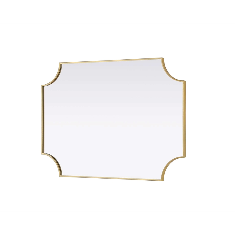 Elegant Kitchen and Bath Notched Metal Mirror 30X42