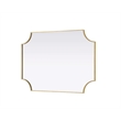 Elegant Kitchen and Bath Notched Metal Mirror 30X42
