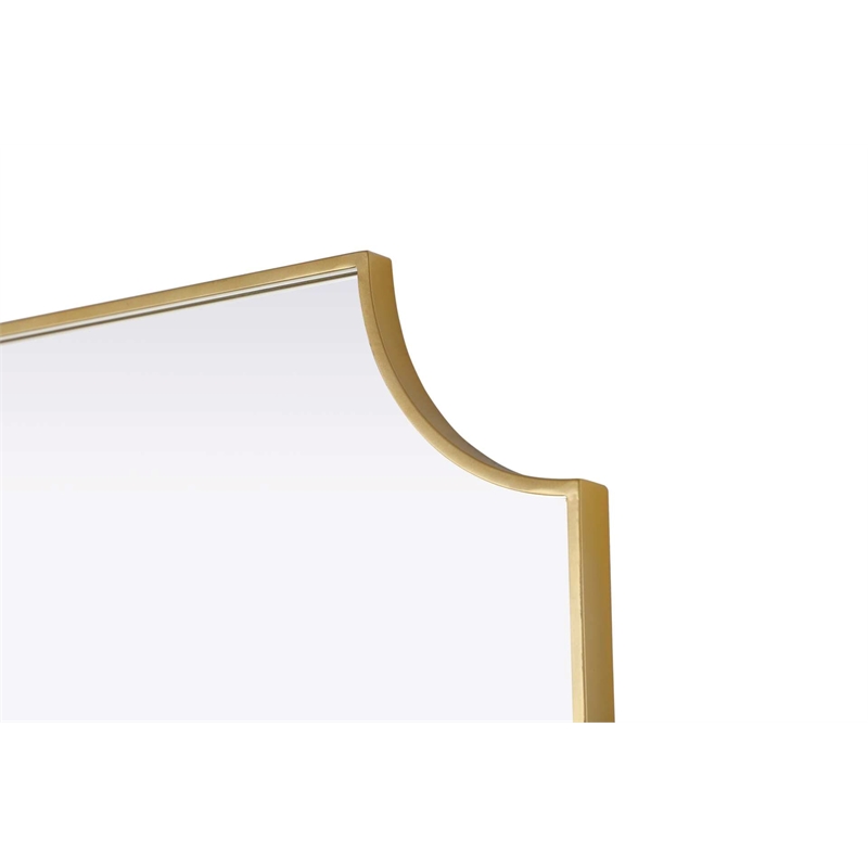Elegant Kitchen and Bath Notched Metal Mirror 30X42