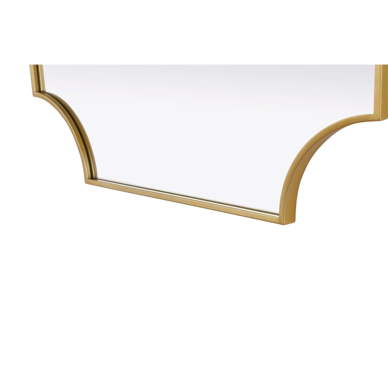 Elegant Kitchen and Bath Notched Metal Mirror 30X42