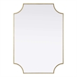 Elegant Kitchen and Bath Notched Metal Mirror 30X42