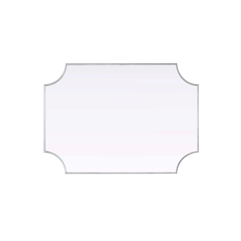 Elegant Kitchen and Bath Notched Metal Mirror 30X42