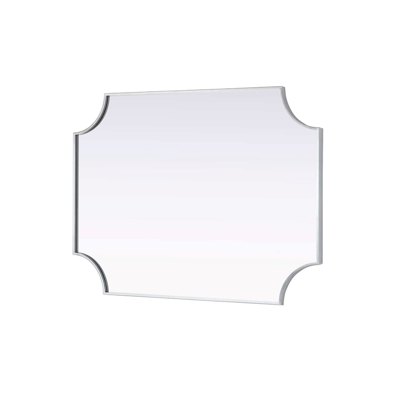 Elegant Kitchen and Bath Notched Metal Mirror 30X42