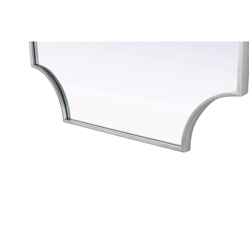 Elegant Kitchen and Bath Notched Metal Mirror 30X42