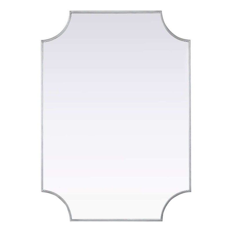 Elegant Kitchen and Bath Notched Metal Mirror 30X42