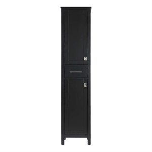 Elegant Kitchen and Bath 16&quot Bath Storage Cabinet in Black