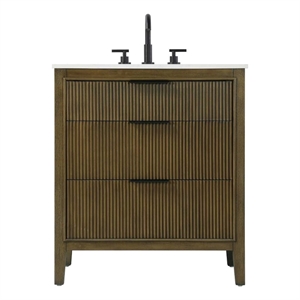 Elegant Kitchen and Bath 30&quot Single Bathroom Vanity in Hazel Oak