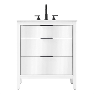 Elegant Kitchen and Bath 30&quot Single Bathroom Vanity in White