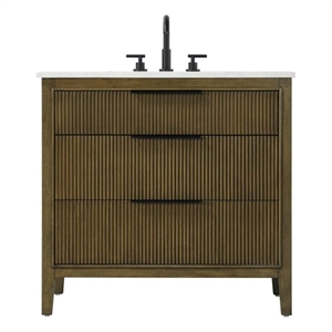 Elegant Kitchen and Bath 36&quot Single Bathroom Vanity in Hazel Oak