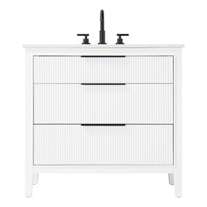 Elegant Kitchen and Bath 36&quot Single Bathroom Vanity in White